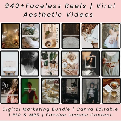 940+ Faceless Reels Bundle – Viral Aesthetic Video Ideas for Instagram & TikTok