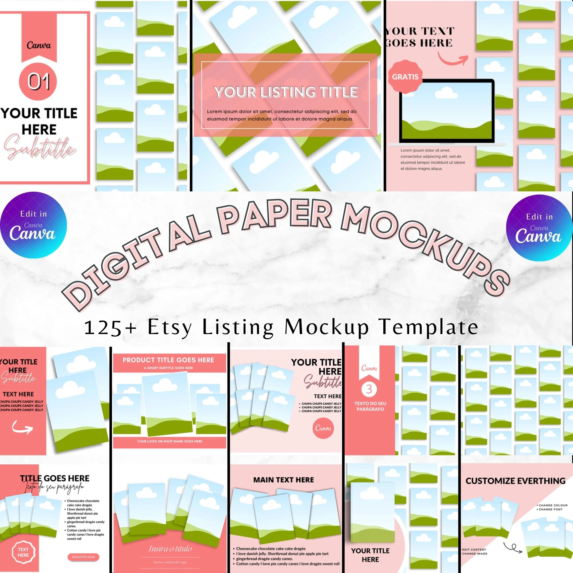 125+ Digital Paper Mockup Templates