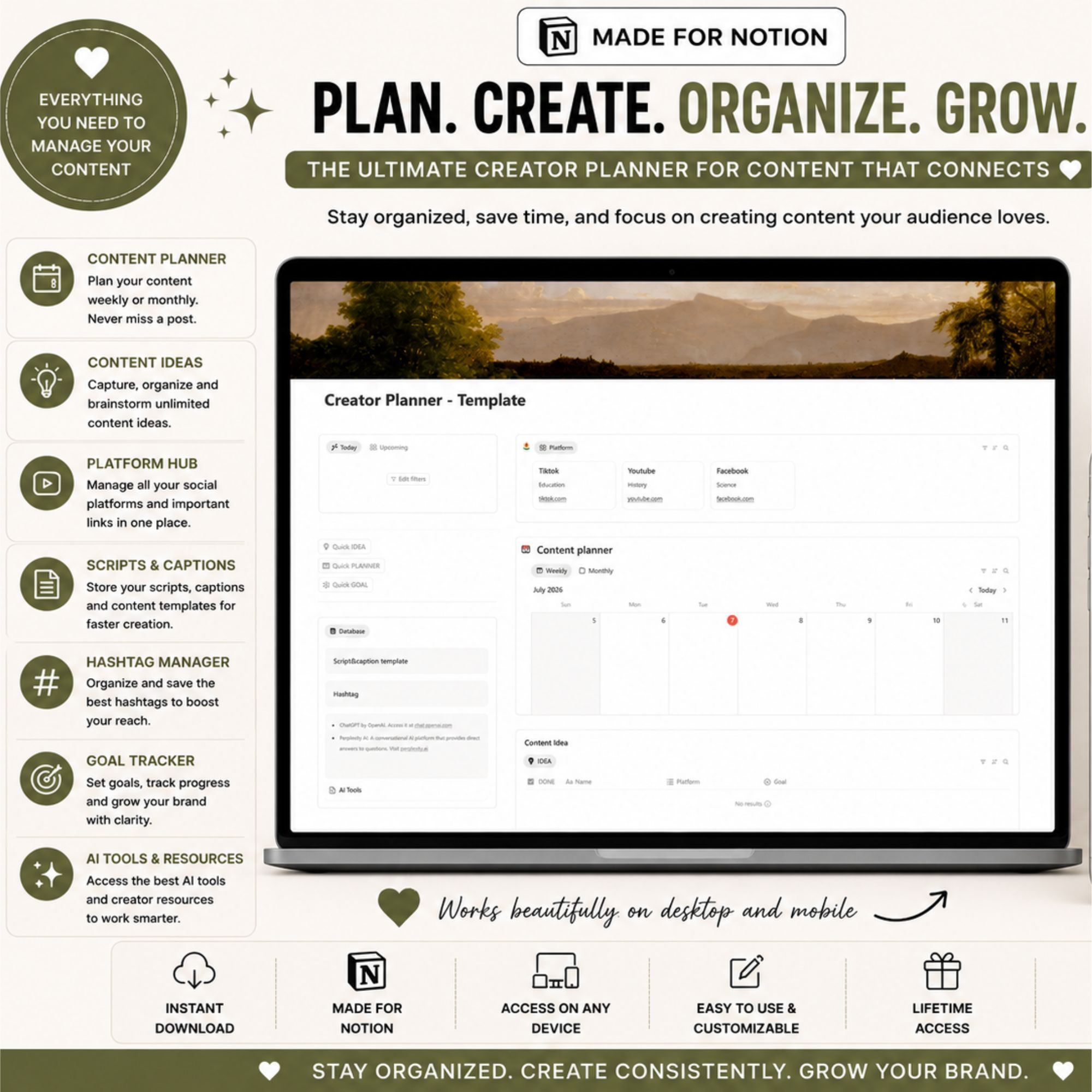 Creator Planner - Template