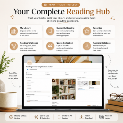 Reading Journal Template book tracker