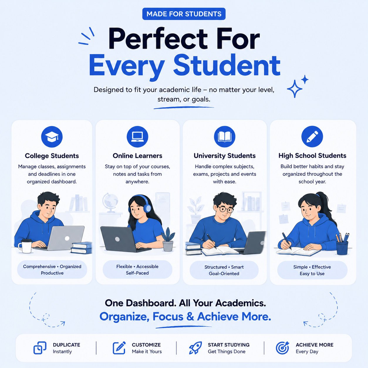 Student Dashboard Notion Template