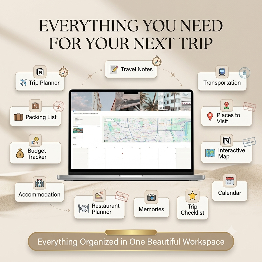 Ultimate Notion Travel Planner Dashboard