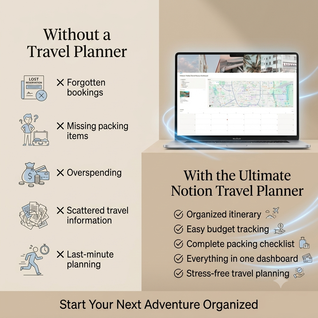 Ultimate Notion Travel Planner Dashboard