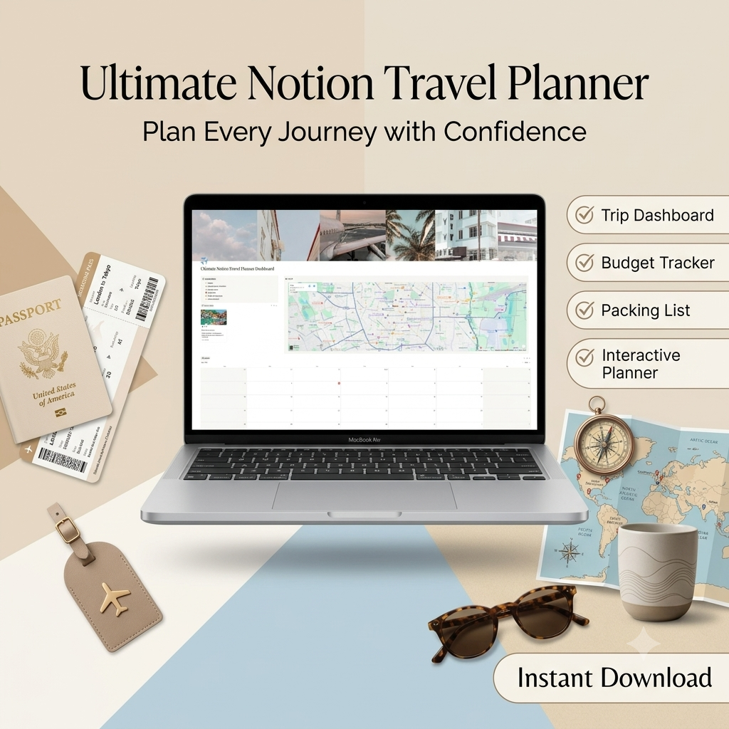 Ultimate Notion Travel Planner Dashboard