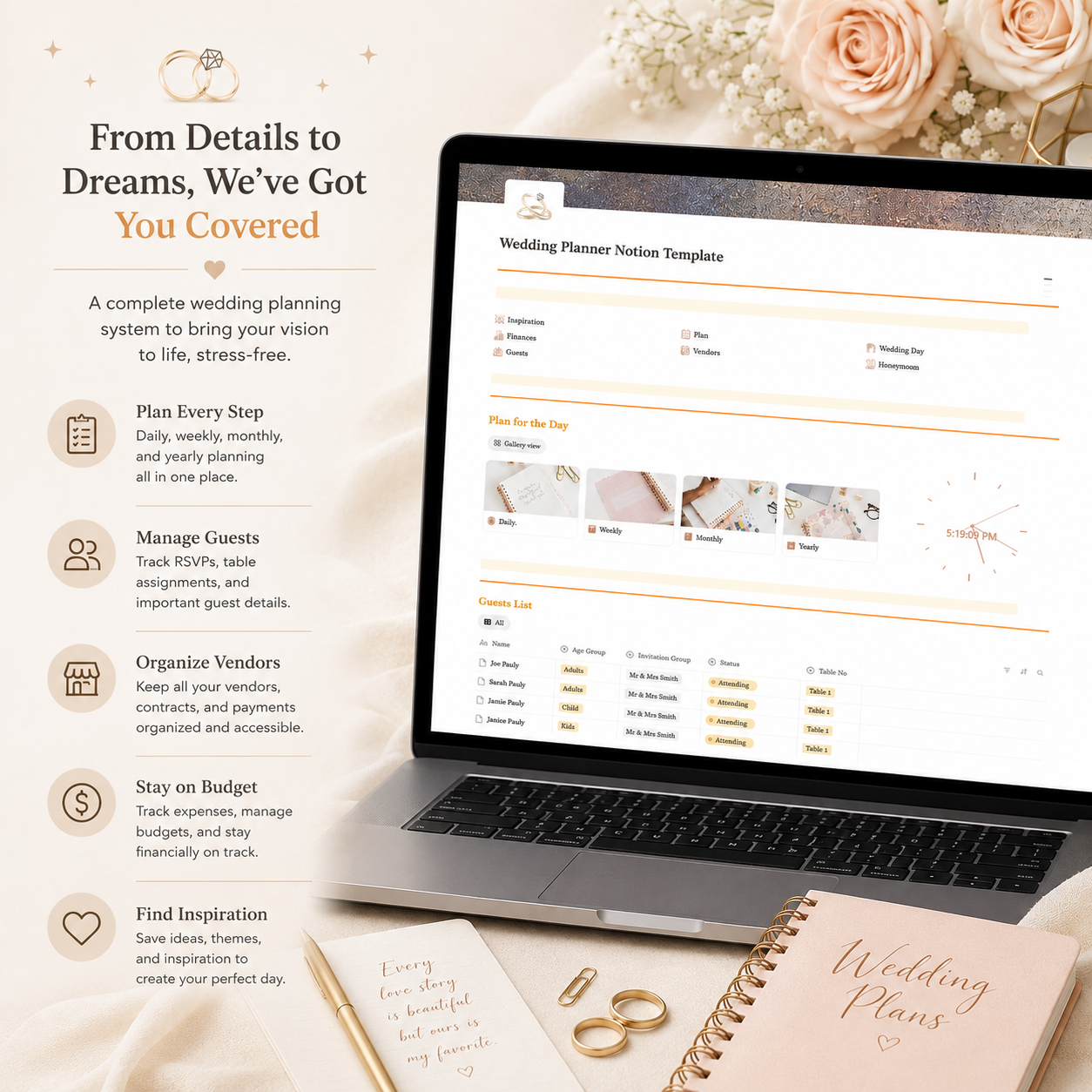 Wedding Planner Notion Template
